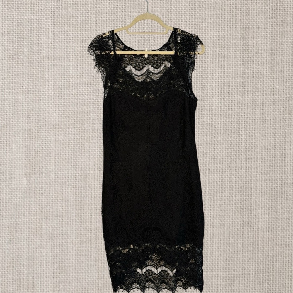 NWOT Free People Black Lace Dress